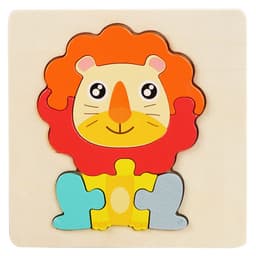 image-Wooden Geometric Puzzle Blocks - Ages 1-3