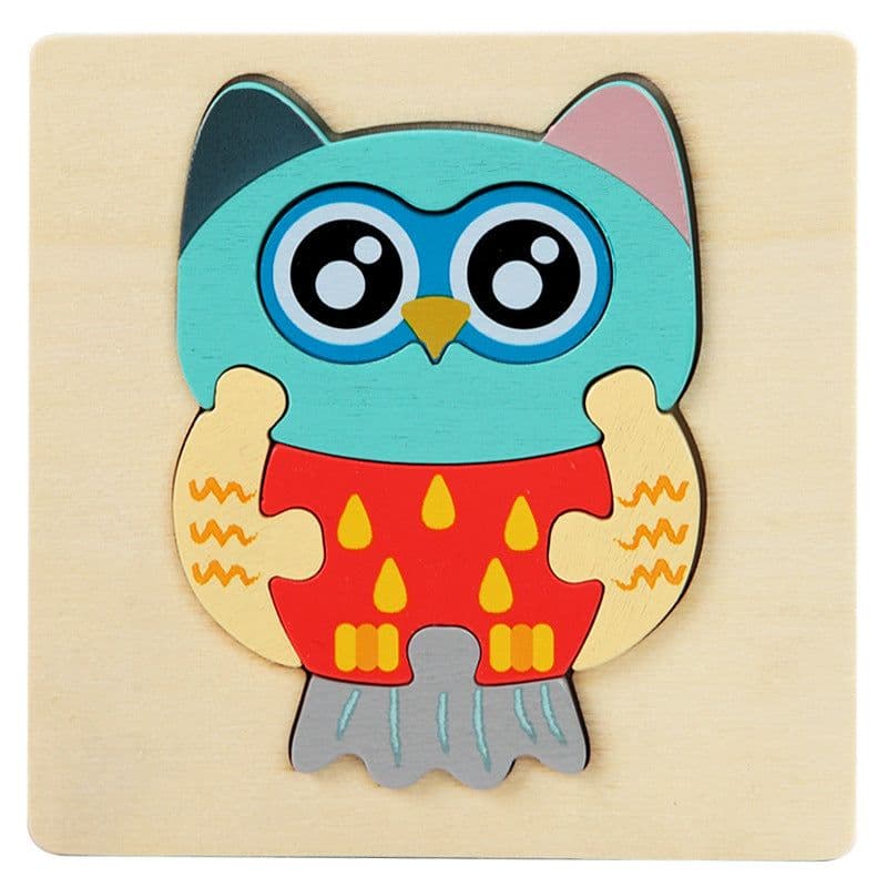 image-Wooden Geometric Puzzle Blocks - Ages 1-3