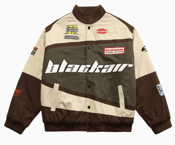 image-Yidu Windbreaker Jacket - Brown 2XL Long Sleeve