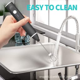image-Handheld USB Electric Milk Frother - Baking Whisk Mixer