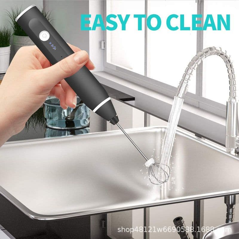 image-Handheld USB Electric Milk Frother - Baking Whisk Mixer