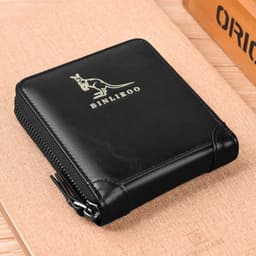 image-Binli Kangaroo Coin Purse - Anti-Theft Card Wallet - PU Leather - Zipper