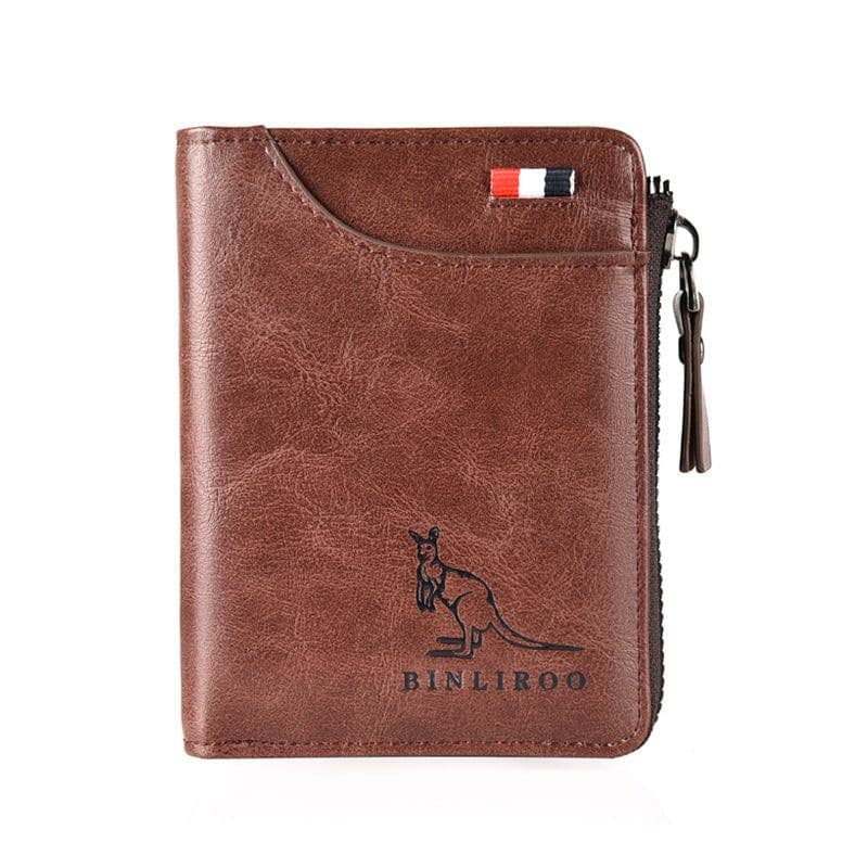 image-Binli Kangaroo Coin Purse - Anti-Theft Card Wallet - PU Leather - Zipper