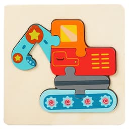 image-Wooden Geometric Puzzle Blocks - Ages 1-3