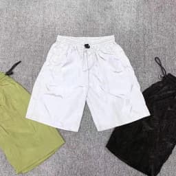 image-Fashion Brand designer Pleated light mens shorts nylon Drawstring