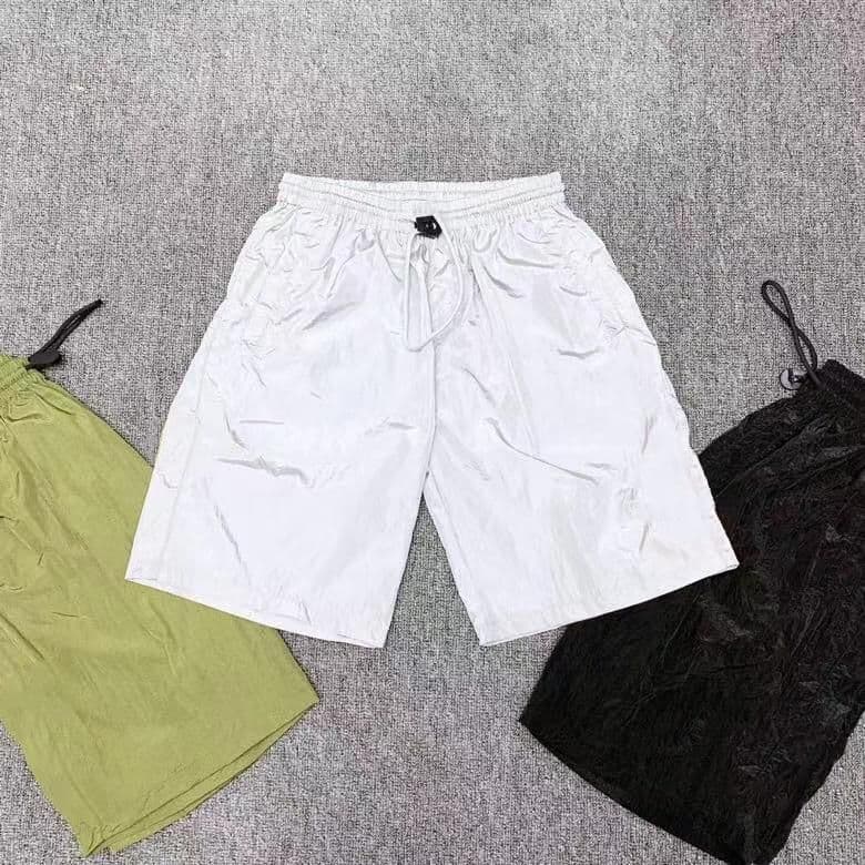 image-Fashion Brand designer Pleated light mens shorts nylon Drawstring
