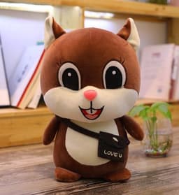 image-Squirrel Plush Toy - Pink 60cm Soft Cotton