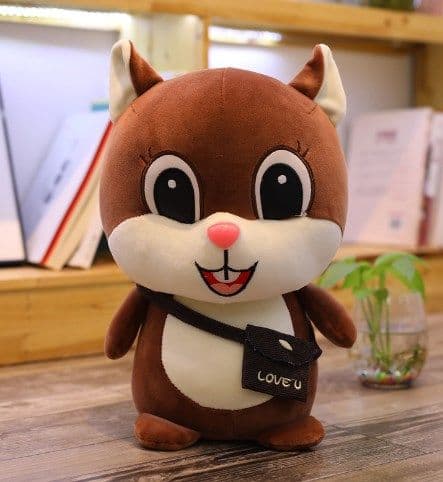image-Squirrel Plush Toy - Pink 60cm Soft Cotton