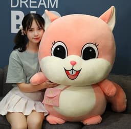 image-Douding squirrel doll vibrating the same plush toy squirrel doll super soft sleeping pillow large doll