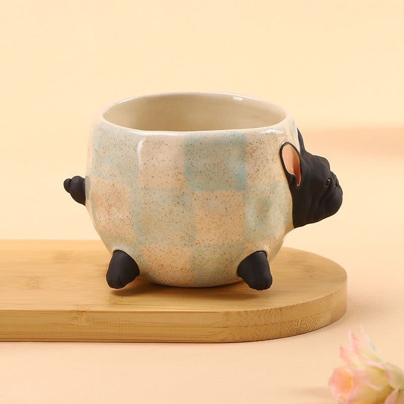 image-Handmade Bulldog Coffee Cup Water Cup Creative