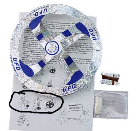 image-UFO Flying Saucer Magic Prop for Kids - 16cm Paper Toy