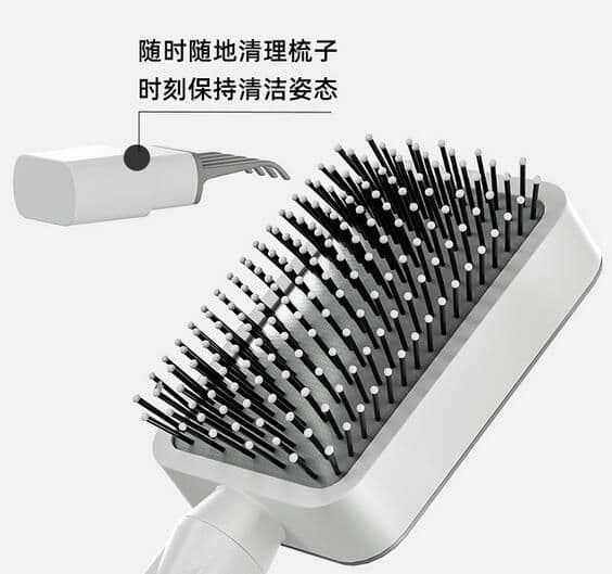 image-Air Cushion Comb - Purple Hidden Cleaning Claw