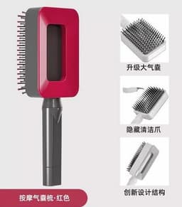 image-Air Cushion Comb - Purple Hidden Cleaning Claw