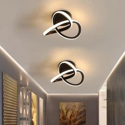 image-LED Ceiling Lamp Modern Double Circle Porch