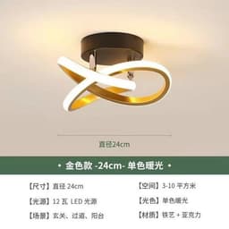 image-LED Ceiling Lamp Modern Double Circle Porch