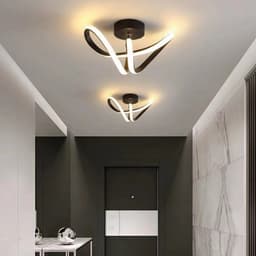 image-LED Ceiling Lamp Modern Double Circle Porch