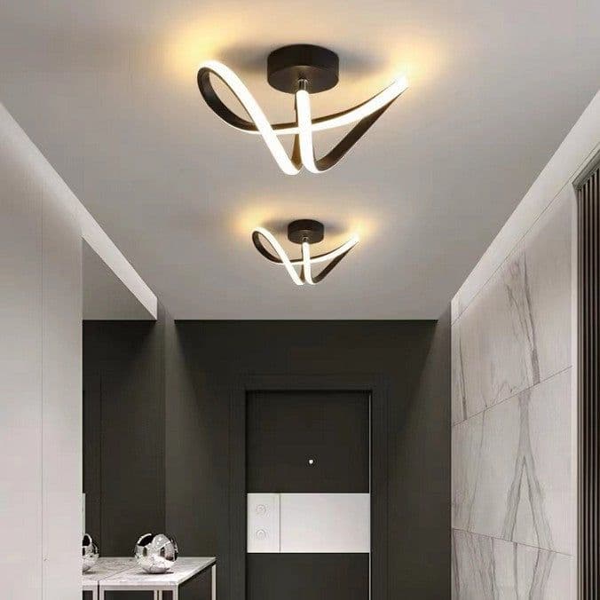 image-LED Ceiling Lamp Modern Double Circle Porch