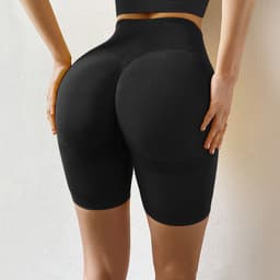 image-TRY TO BN Yoga Shorts - Hemp Blue XL High-Waist