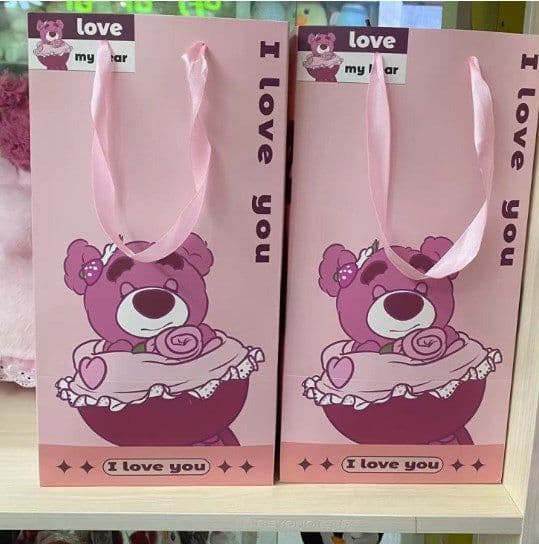 image-Strawberry Bear Plush Doll Toy - Soft Short Plush