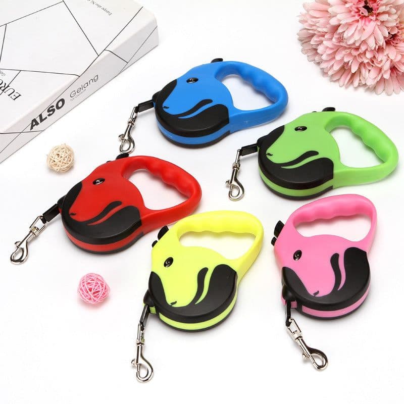 image-Auto Retractable Dog Leash - 5M ABS Walking Chain Rope