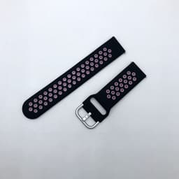 image-Samsung Huawei Silicone Watch Strap 20/22mm Black Red