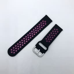 image-Samsung Huawei Silicone Watch Strap 20/22mm Black Red