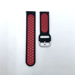 image-Samsung Huawei Silicone Watch Strap 20/22mm Black Red
