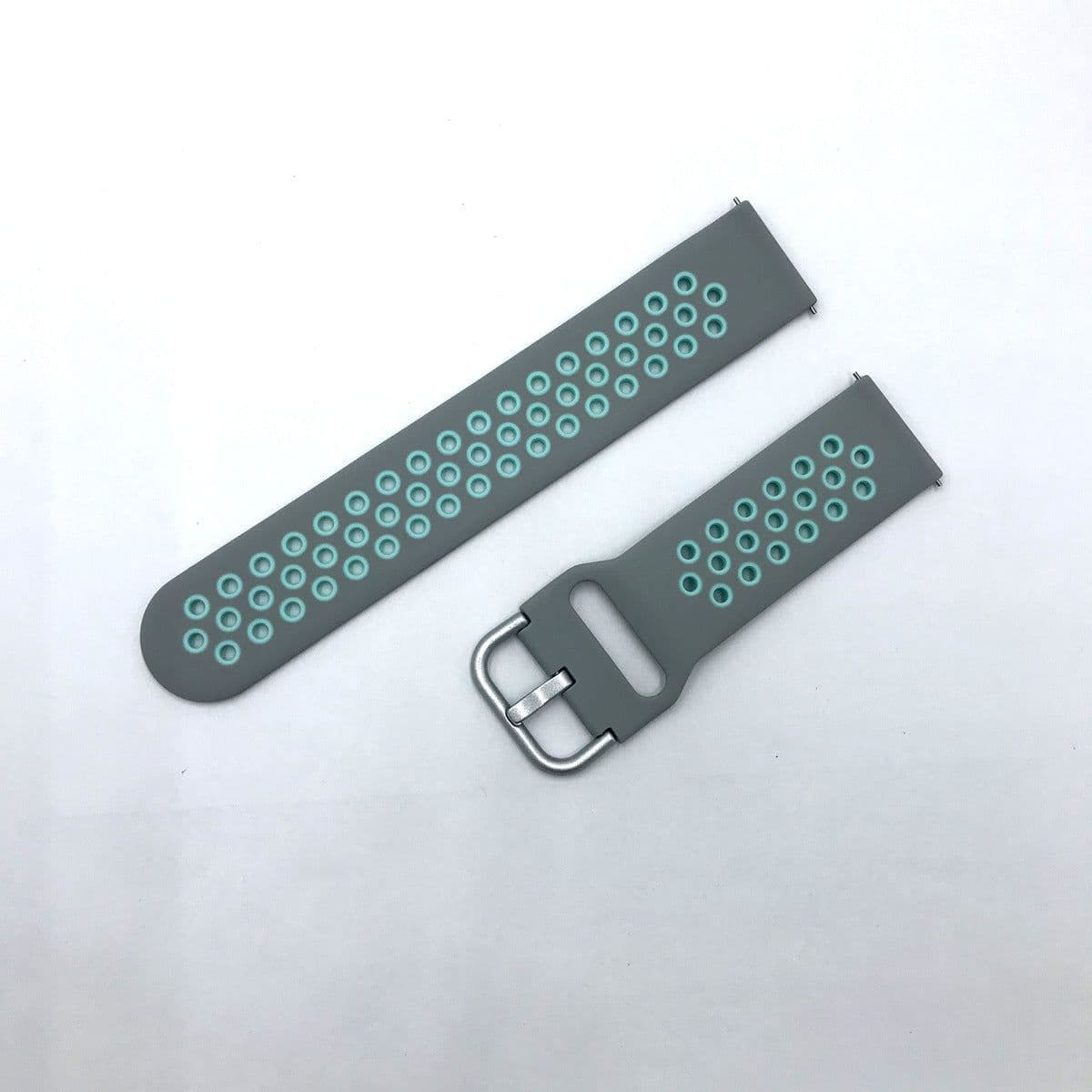 image-Samsung Huawei Silicone Watch Strap 20/22mm Black Red