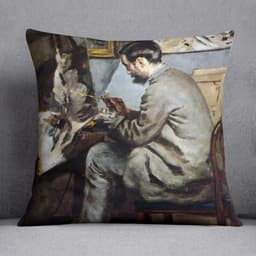 image-The painter in the studio of Bazille by Renoir Cushion