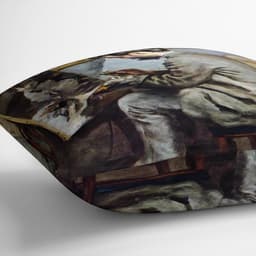 image-The painter in the studio of Bazille by Renoir Cushion