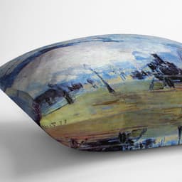 image-Saint Lazare station in Paris by Monet Cushion
