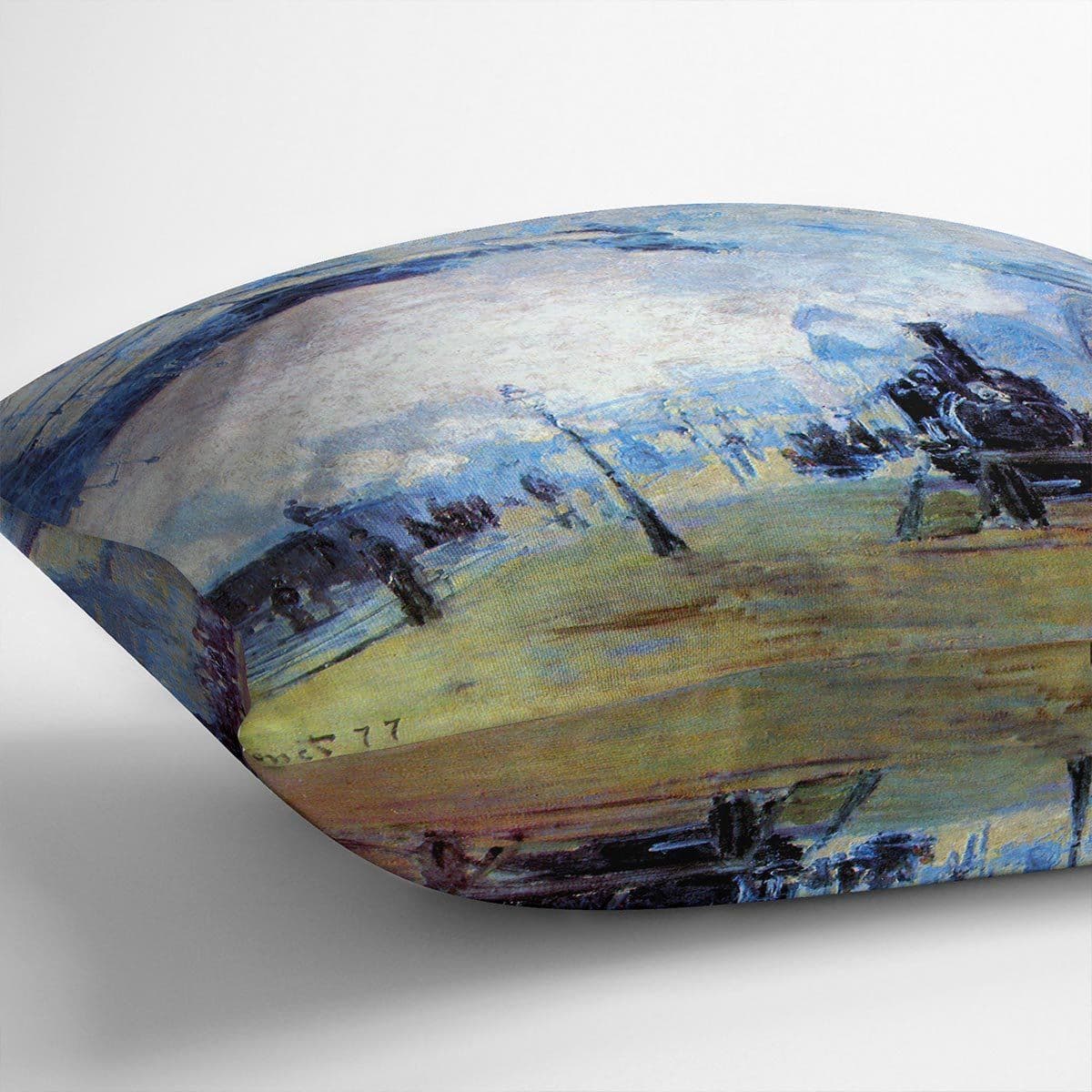 image-Saint Lazare station in Paris by Monet Cushion