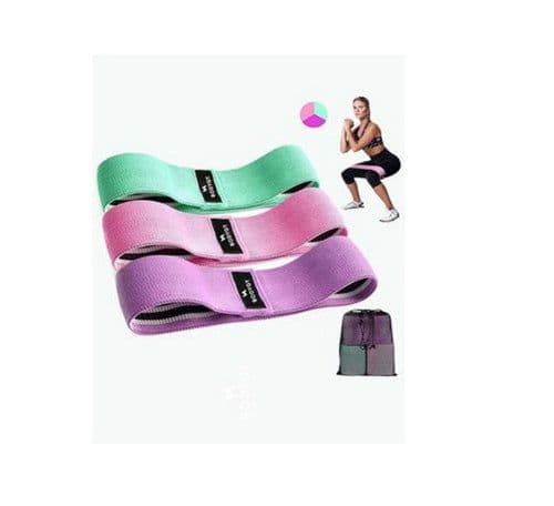 image-Resistance Band Elastic Hip Squat Fitness Circle - Latex Mesh