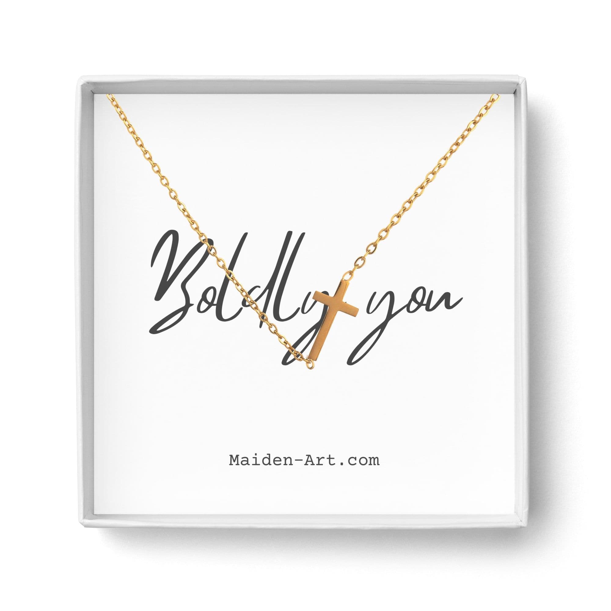 image-14K gold necklace | Gold Plated Cross Pendant Necklace