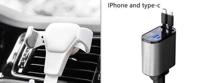 image-Car Phone Holder For Phone In Car Air Vent Mount Stand No Magnetic Mobile Phone Holder Universal Gravity Smartphone Cell Support
