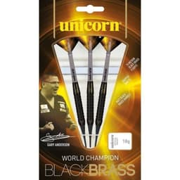 image-Unicorn Black Brass soft tip darts - Gary Anderson 16g: 23661 | 18g: 23662
