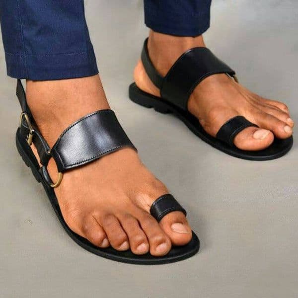 image-Men's Flat Toe Casual Loafers - PU Hollow Summer