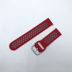 image-Samsung Huawei Silicone Watch Strap 20/22mm Black Red