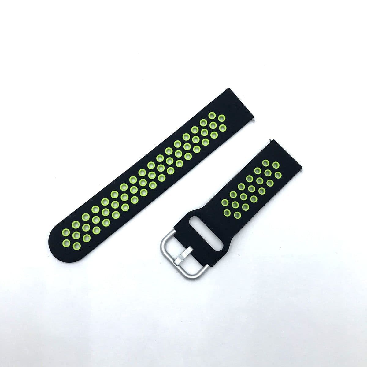 image-Samsung Huawei Silicone Watch Strap 20/22mm Black Red