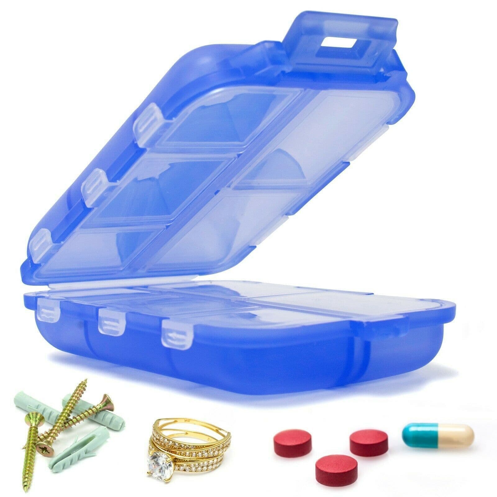image-Peng Qiao Pill Box 10 Compartments - Pink