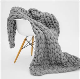 image-Nordic Thick Wool Blanket, Icelandic Knit, Newborn Photography Prop - 127x152cm