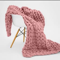 image-Nordic Thick Wool Blanket, Icelandic Knit, Newborn Photography Prop - 127x152cm