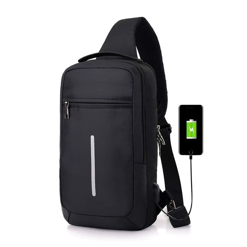 image-Anti-theft USB charging chest bag with you