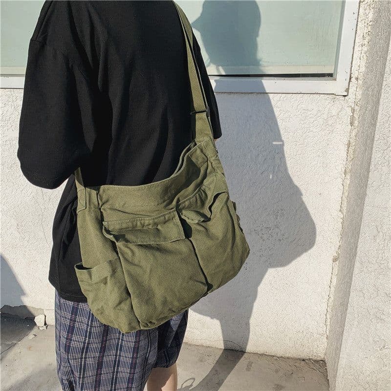 image-Tooling Canvas Messenger Bag - Unisex Large