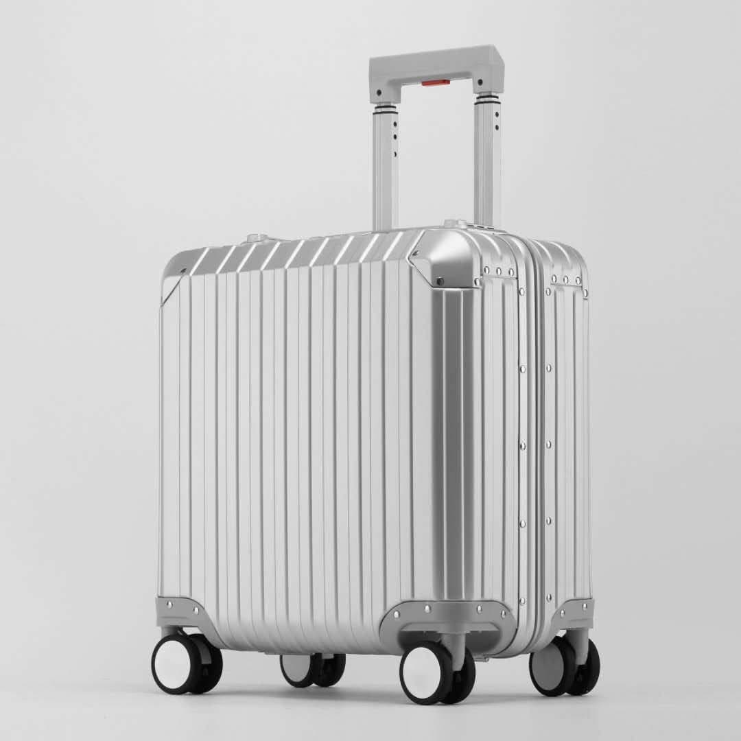 image-Aluminum Frame Suitcase 24" Business - Metal Universal Wheel