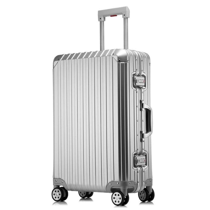 image-Aluminum Frame Suitcase 24" Business - Metal Universal Wheel