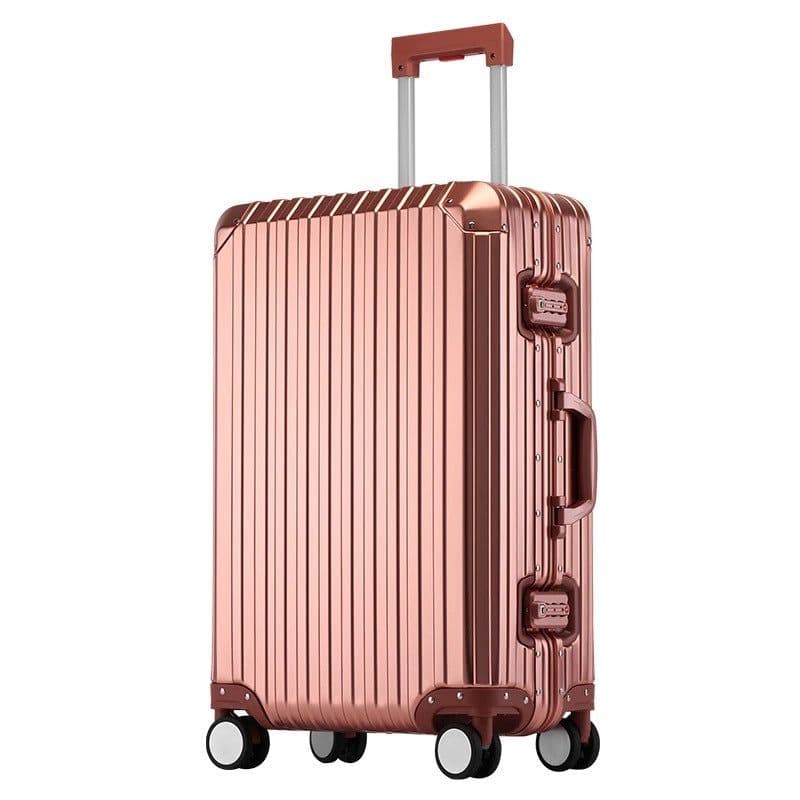 image-Aluminum Frame Suitcase 24" Business - Metal Universal Wheel