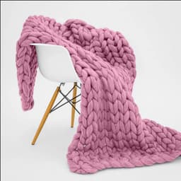 image-Nordic Thick Wool Blanket, Icelandic Knit, Newborn Photography Prop - 127x152cm