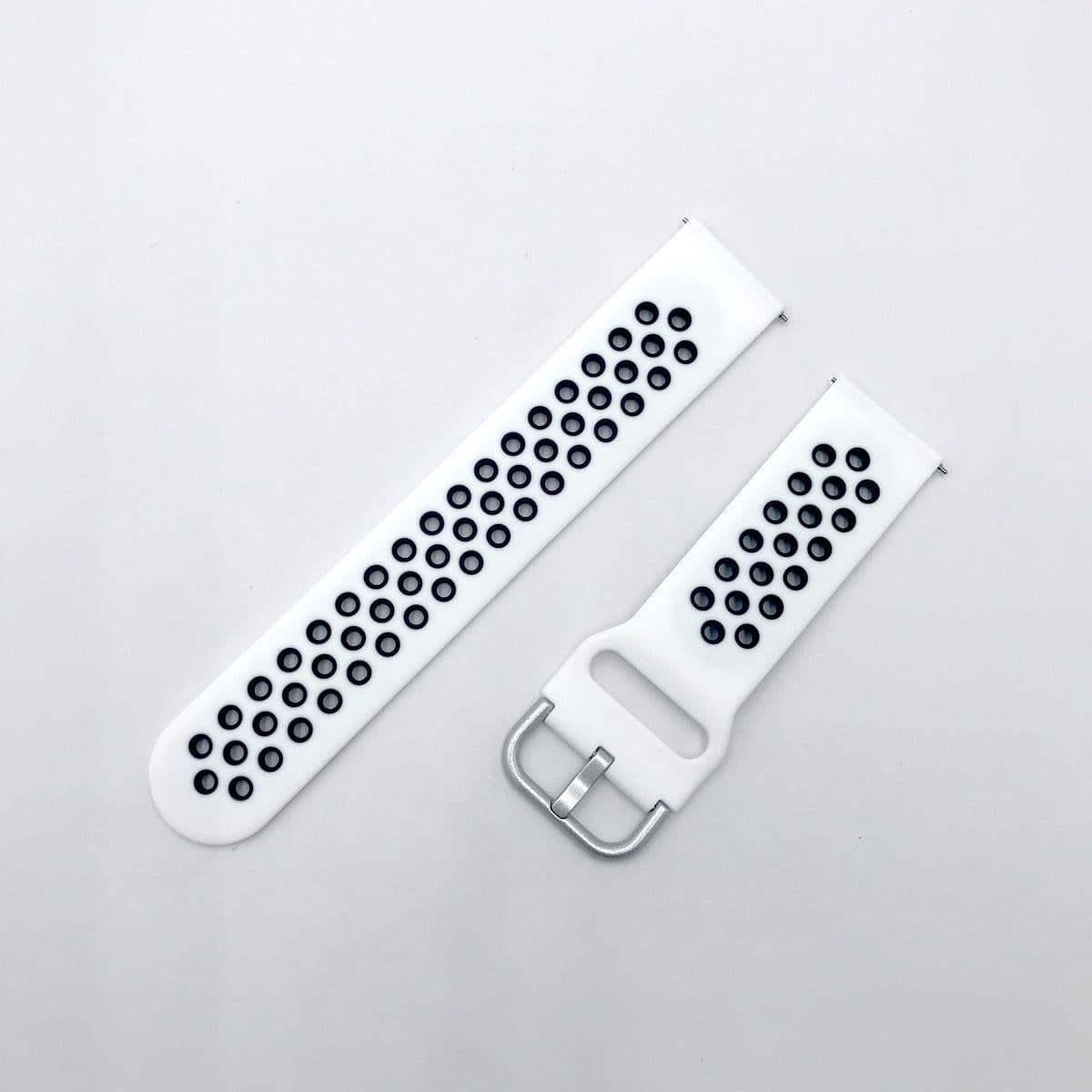 image-Samsung Huawei Silicone Watch Strap 20/22mm Black Red
