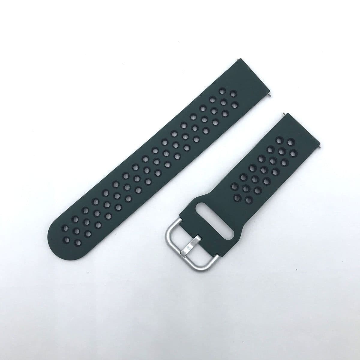 image-Samsung Huawei Silicone Watch Strap 20/22mm Black Red